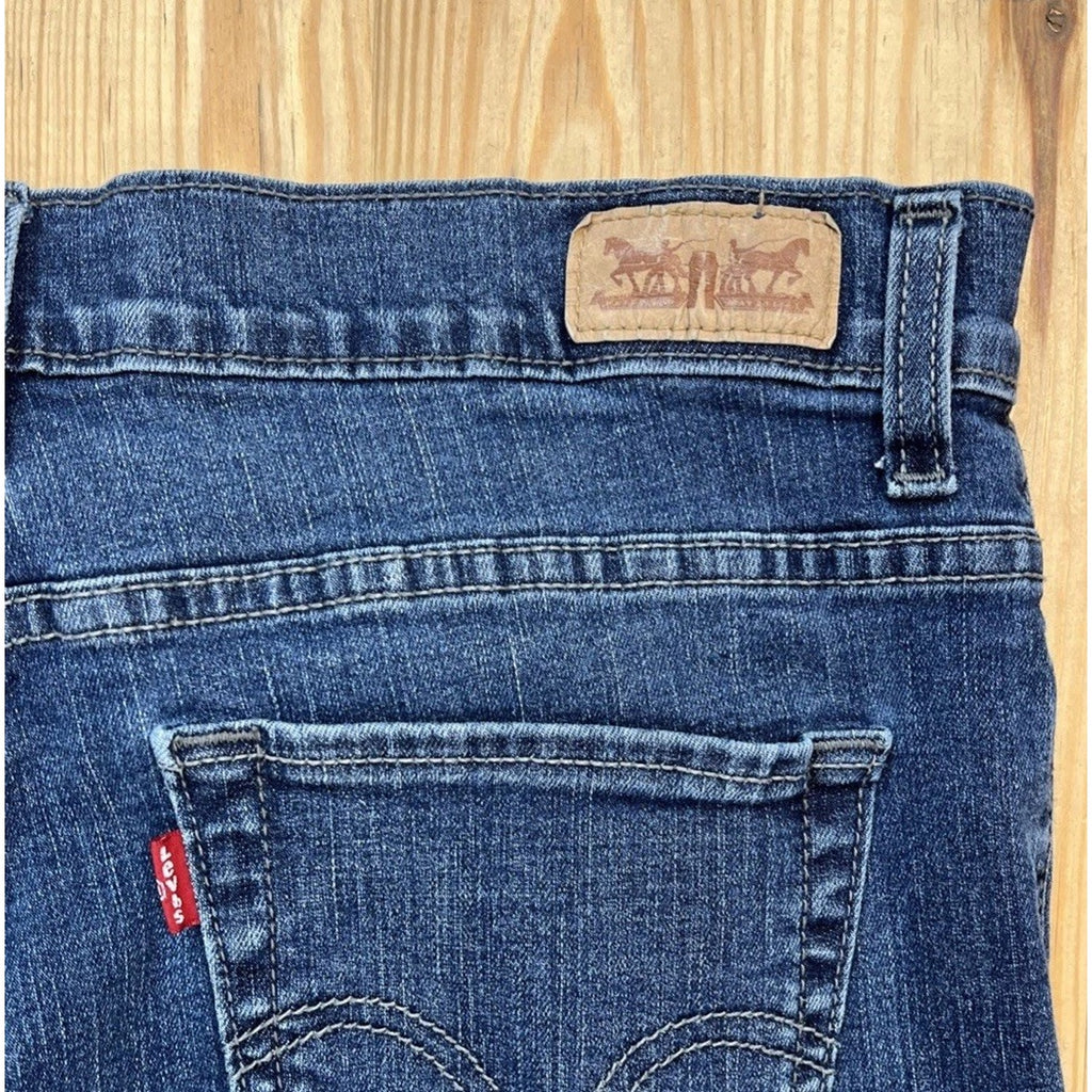 Levi's 512 Perfectly Slimming Bootcut Jeans Women's 12 S Blue Stretch Denim