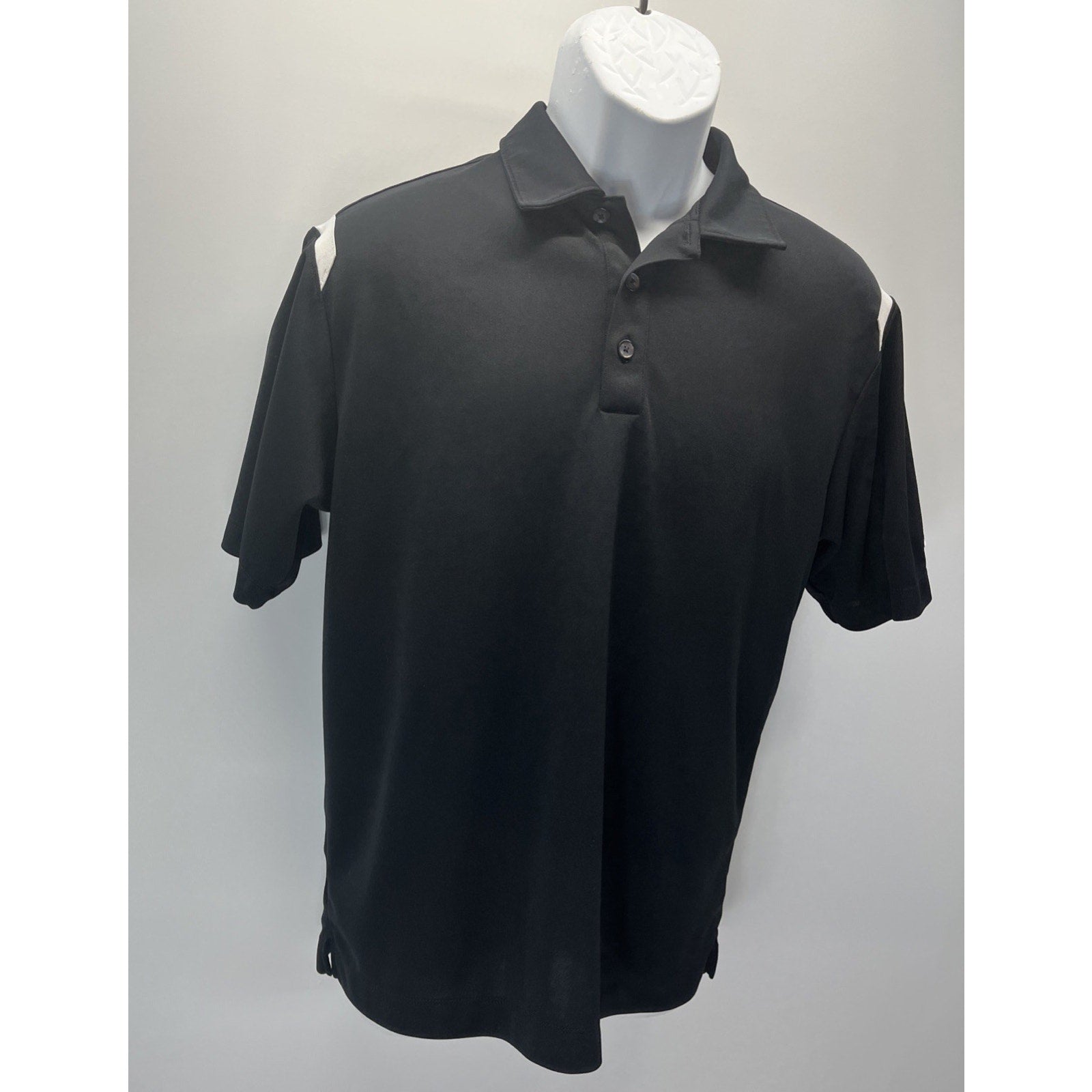 NIKE GOLF DRI-FIT Shirt Mens S Black Short Sleeve Tour Performance Golf Polo