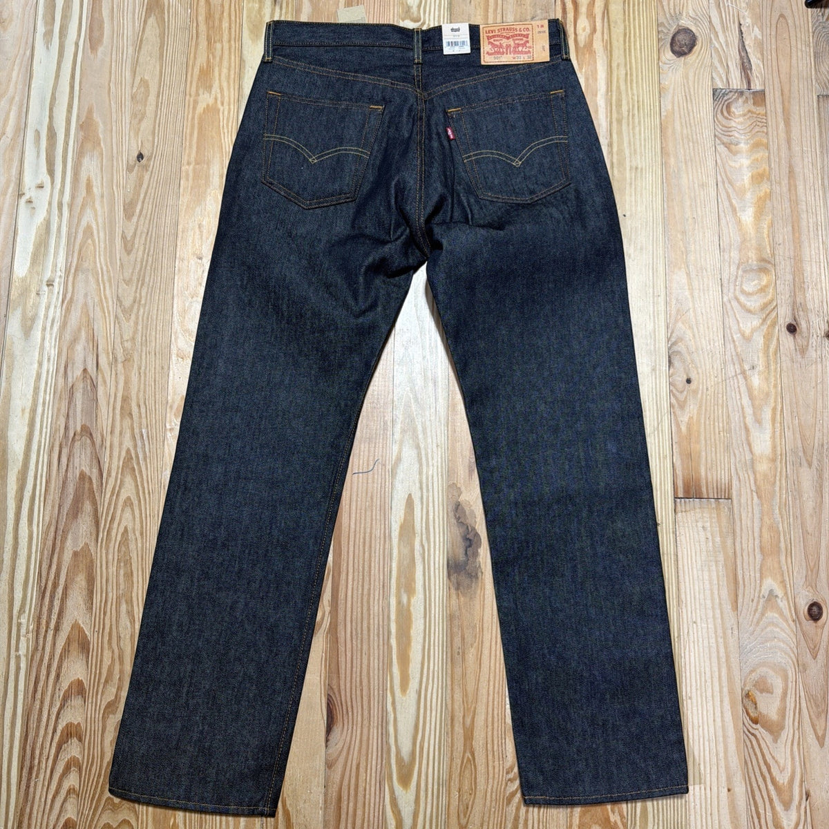 Levis 501 Original Shrink To Fit Button Fly Jeans Rigid Black Size 33x32 NWT