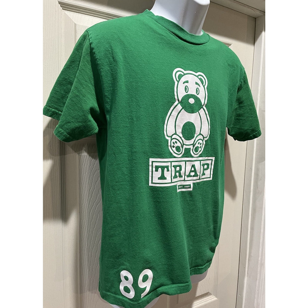 Trap T-shirt Green Trap Teddy Bear T Shirt Size Small Unisex Graphic Logo