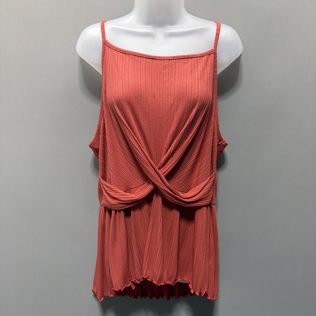 Maurices XL Floral Strappy Neck Halter Tank Tunic Top Boho Sleeveless NWT