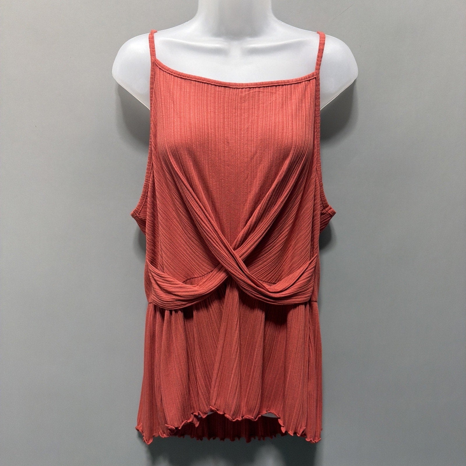 Maurices XL Floral Strappy Neck Halter Tank Tunic Top Boho Sleeveless NWT