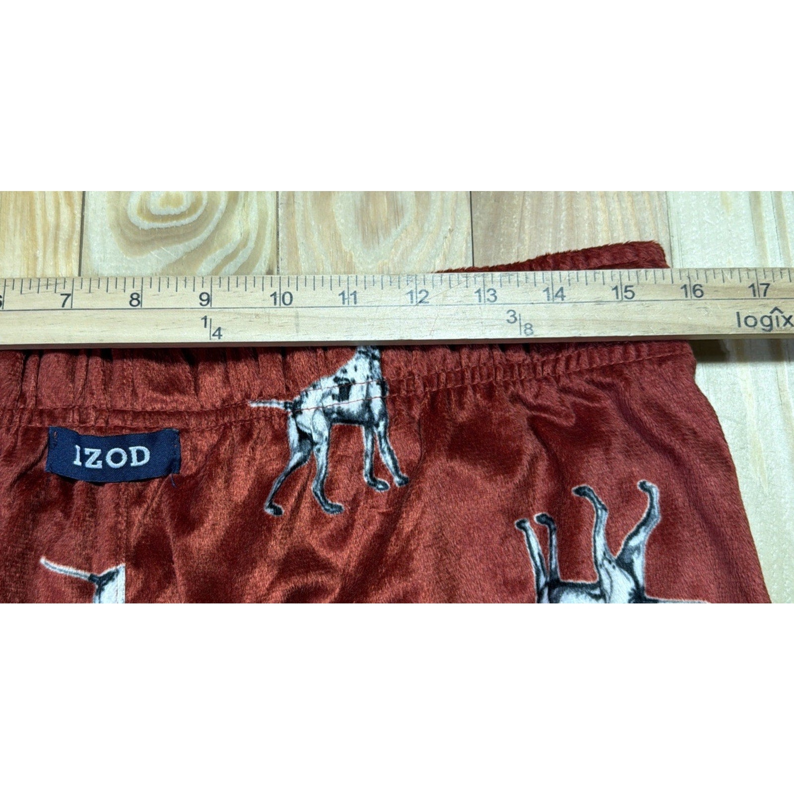 IZOD Men's Red Pointer Dog Print Knit Sleep Pajama Pant NWT Size Medium