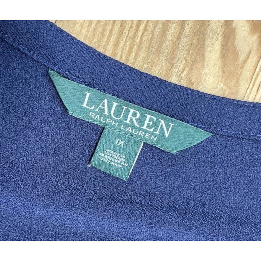 Lauren Ralph Lauren Long Sleeve Navy Stretch Tunic Top Size 1X