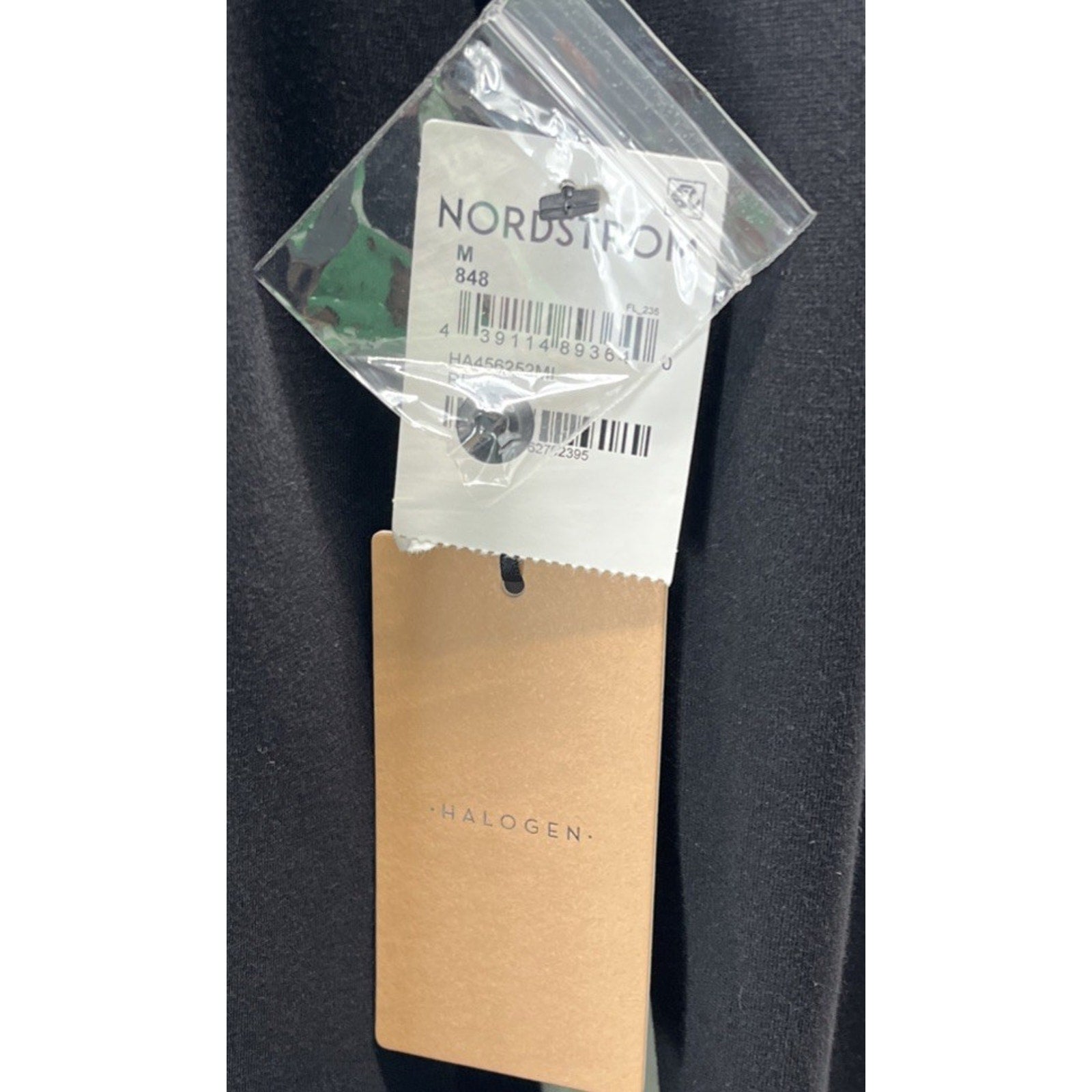 NWT Nordstrom Halogen Soft Stretch cut out detail long sleeve top Size Medium