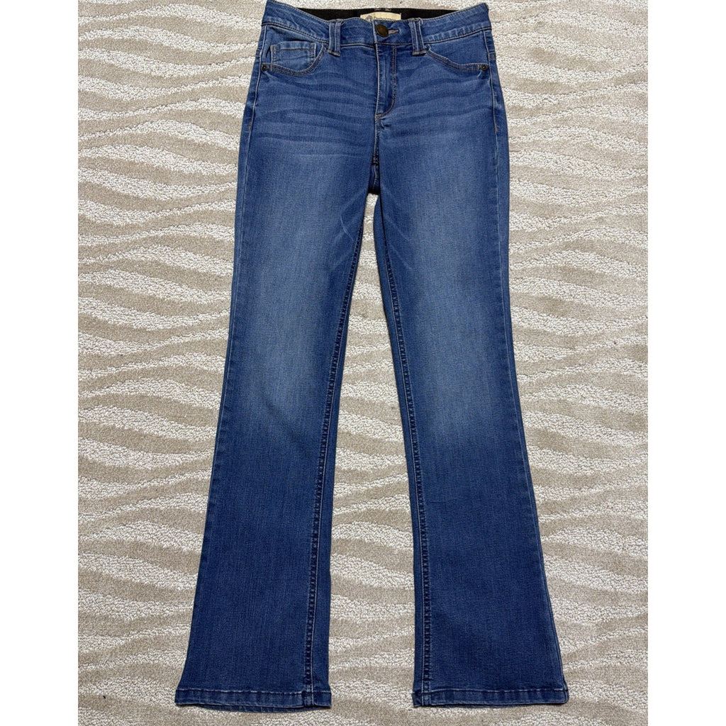 Democracy “Ab”solution Bootcut Women's Med Blue Jeans MR Stretch Size 2 27x31