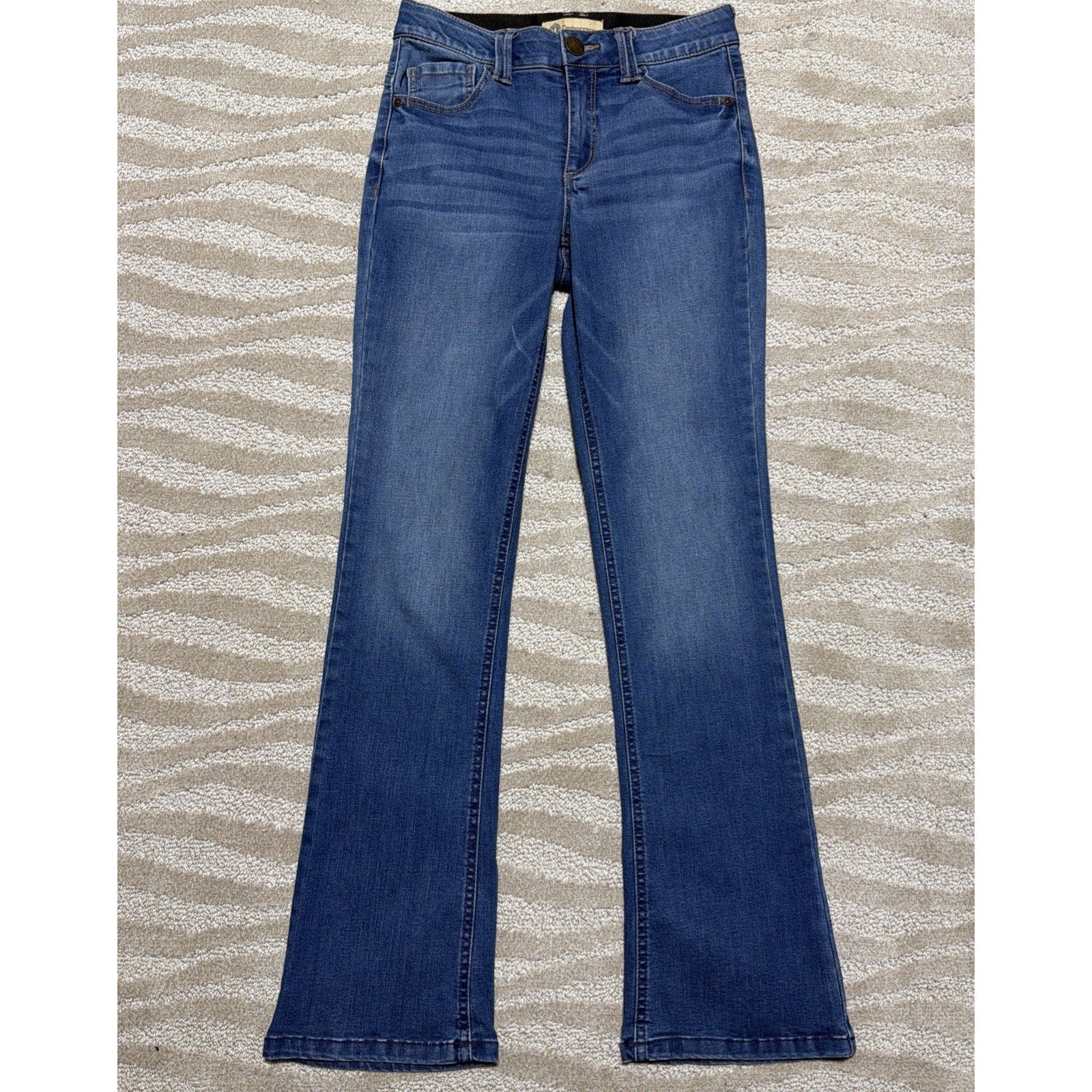 Democracy “Ab”solution Bootcut Women's Med Blue Jeans MR Stretch Size 2 27x31