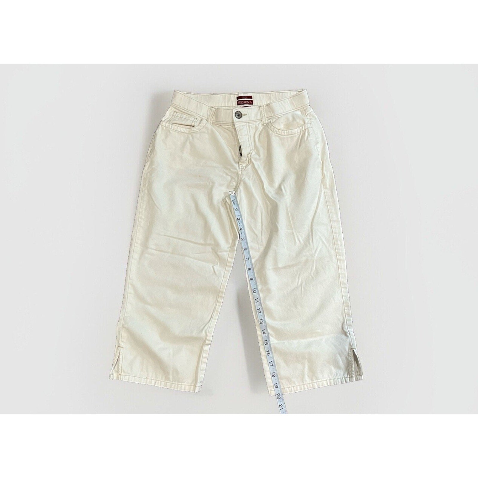 Merona Women's White Wide-Leg Capri Mid Rise Pants Size 4