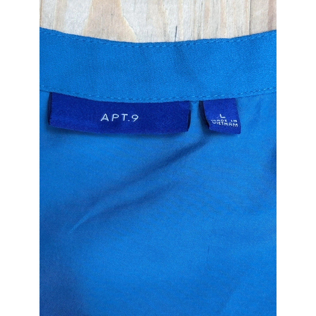 APT. 9 Cinch Waist Sleeveless Green Shirt Dress Sz Women’s L
