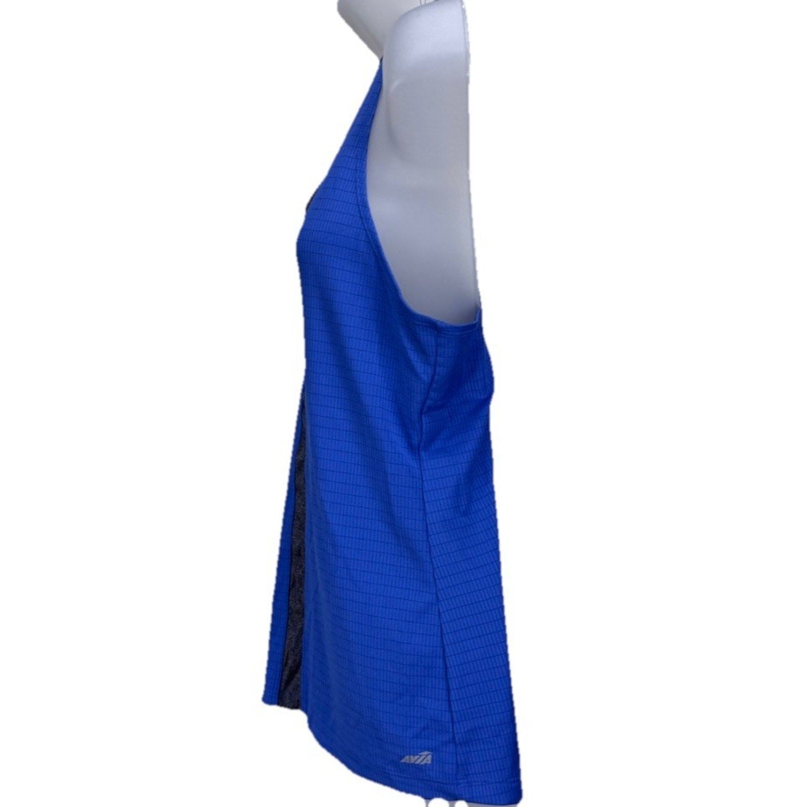 Avia Activewear Tank Top Women's Size M Purple Gray Strappy Back Polyester Blend