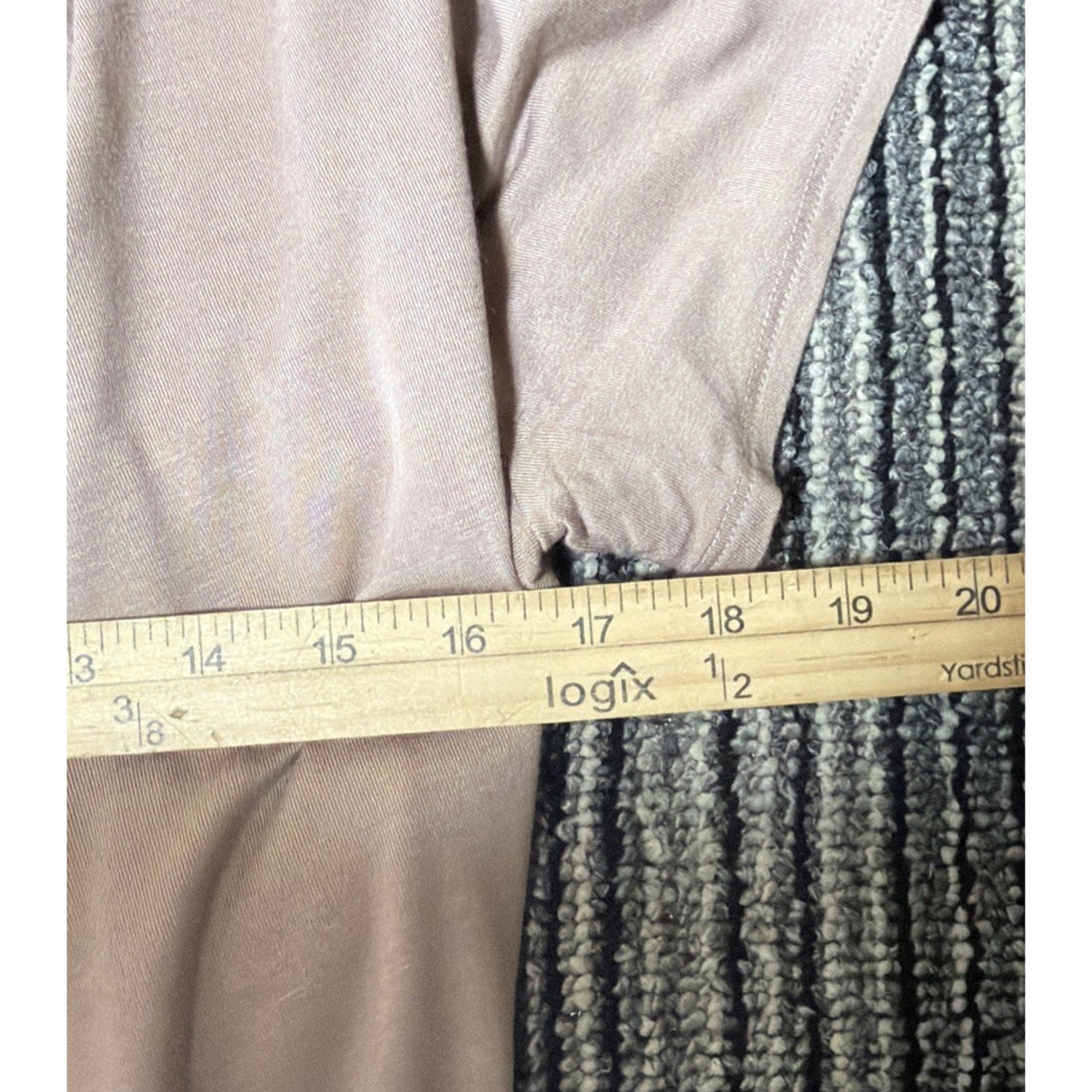 Naif Mauve Shirt Top With Built In Ruffle Cami Womens Size M Stretch