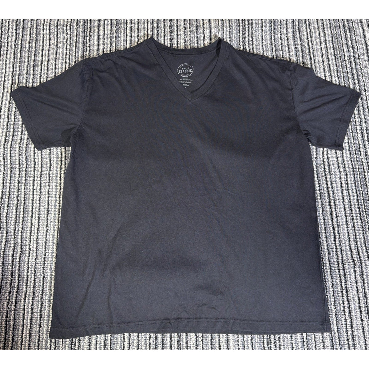 True Classic Tees Men's Black V-Neck Short Sleeve Jersey T-Shirt Size XXL