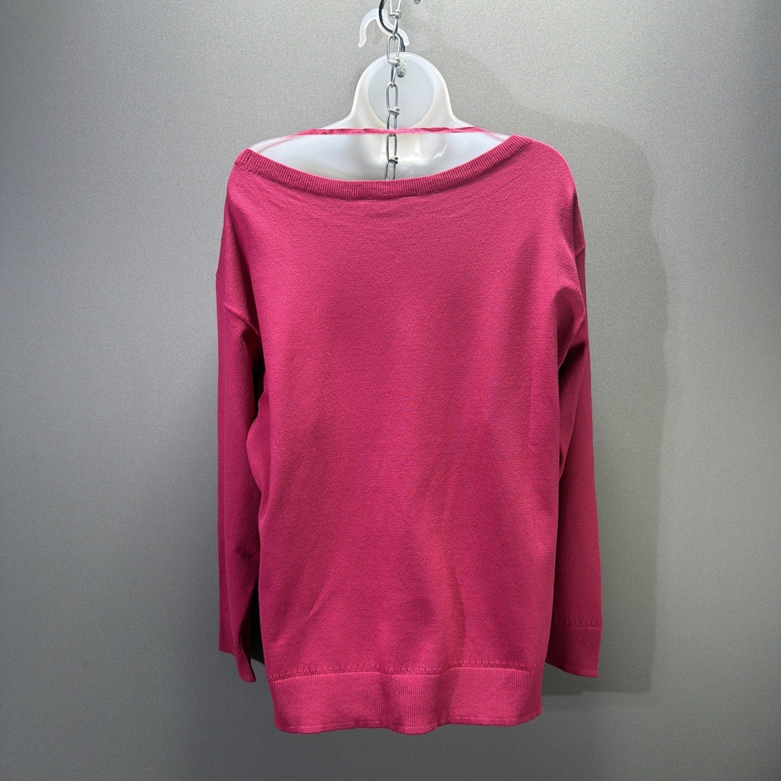 Lane Bryant Sweater Womens 14/16 Pink Boat Neck Tunic Sweater Pullover NWT