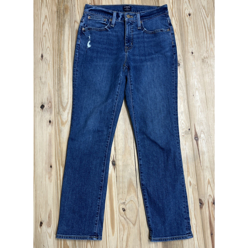 J Crew Womens Jeans Blue Tag Size 25 Mid Rise Slim Boyfriend Denim