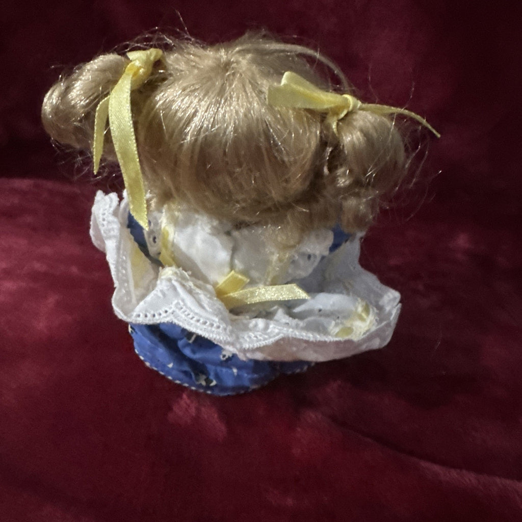 Marie Osmond Tiny Tot 5” Seated Porcelain Doll “Got Milk?”