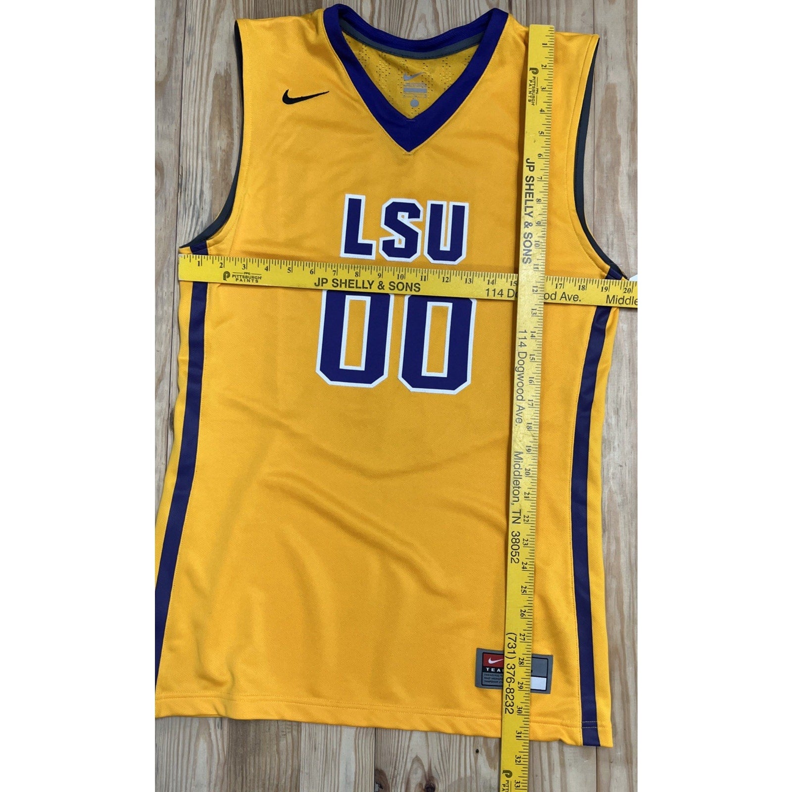 Nike Mens Basketball Jersey LSU Tigers #00 Large Sample Stitched Sewn NWT FS!