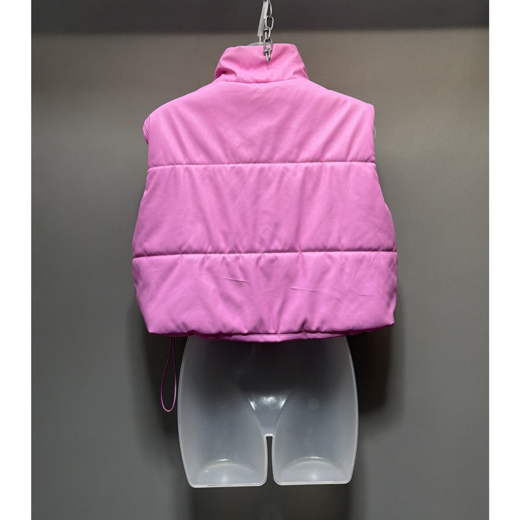 Almost Famous Bright Pink Vest Adjustable Waist Size Large Barbie - NWT
