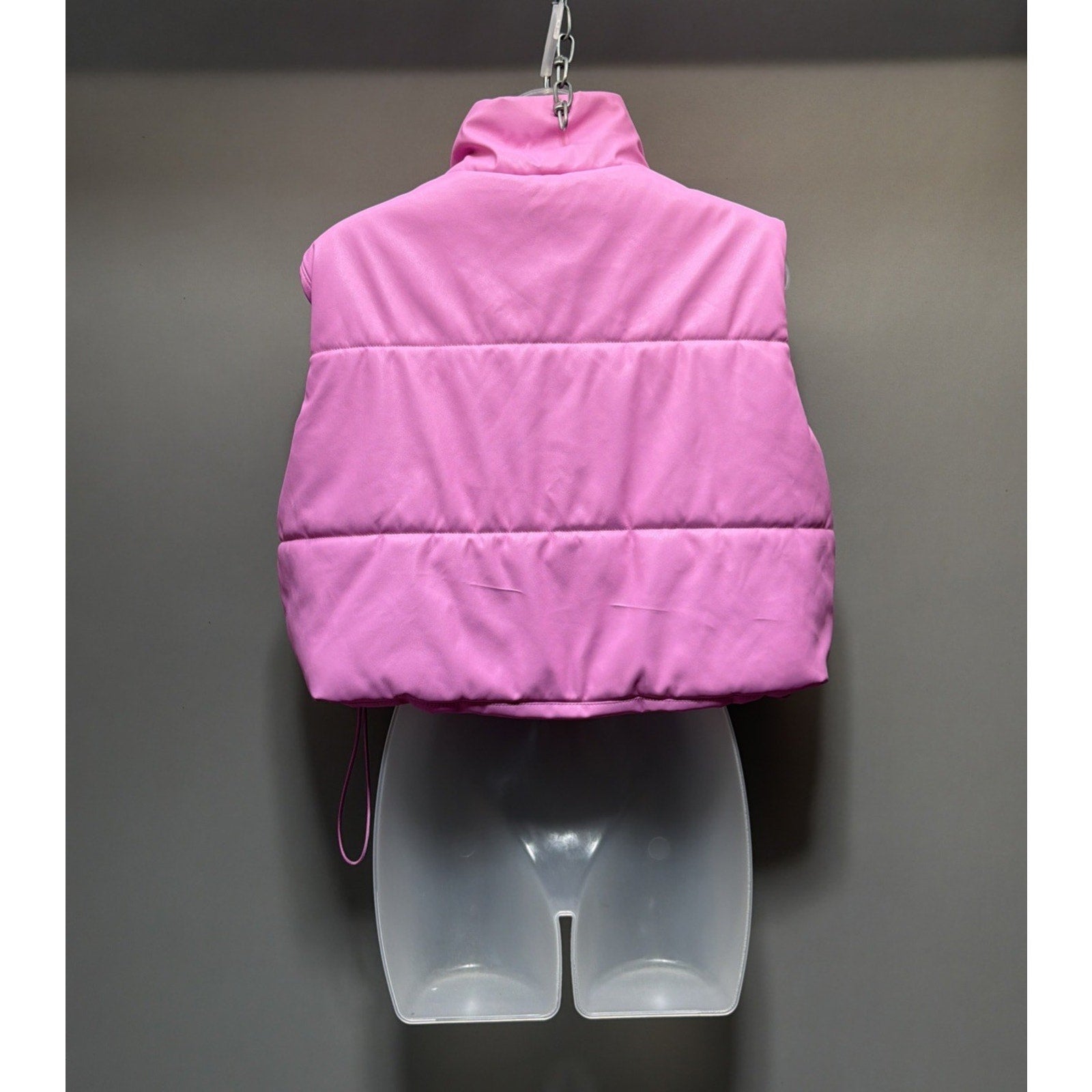 Almost Famous Bright Pink Vest Adjustable Waist Size Large Barbie - NWT