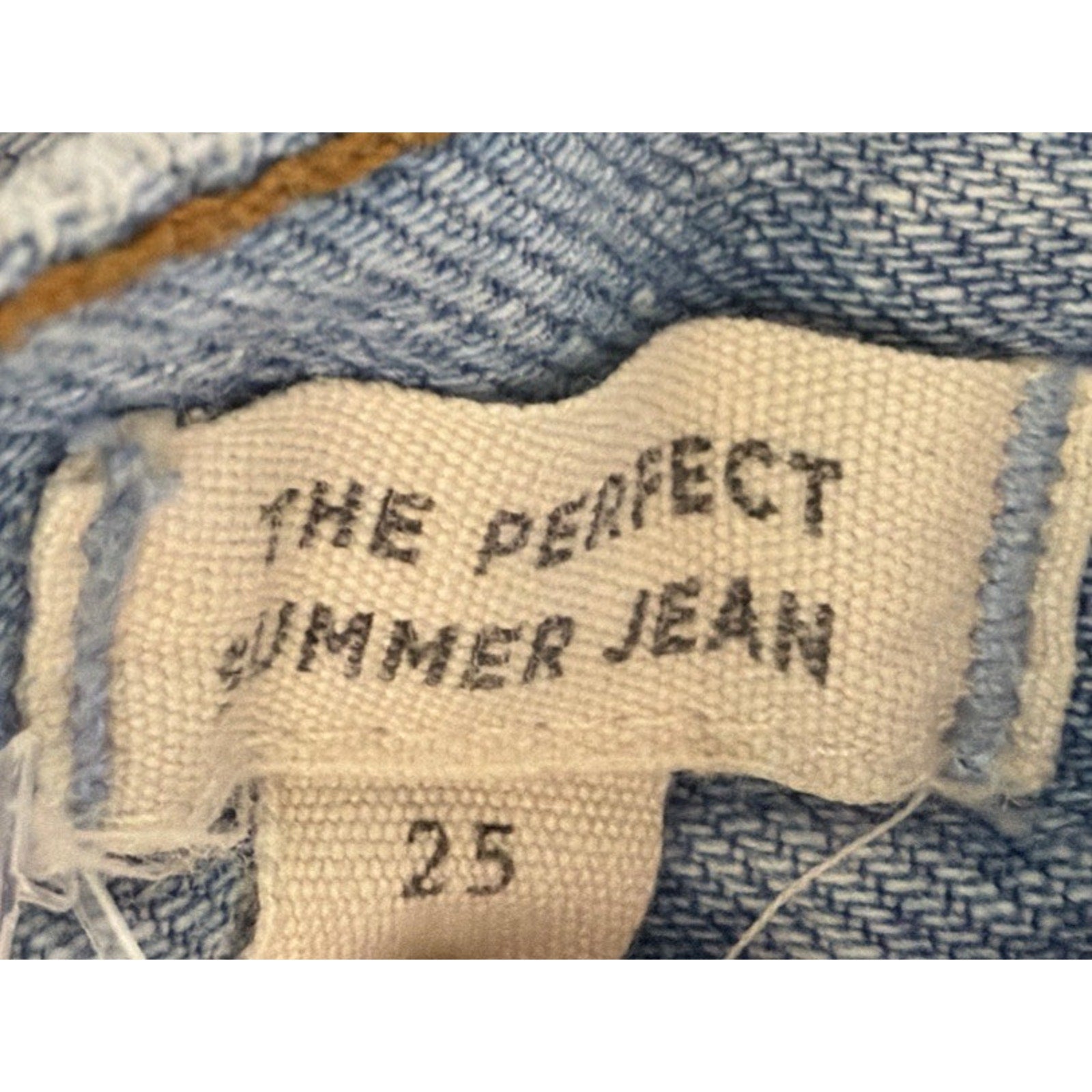 Madewell Womens Perfect Summer Tapered Jeans Blue Light Wash 100% Cotton 25x28
