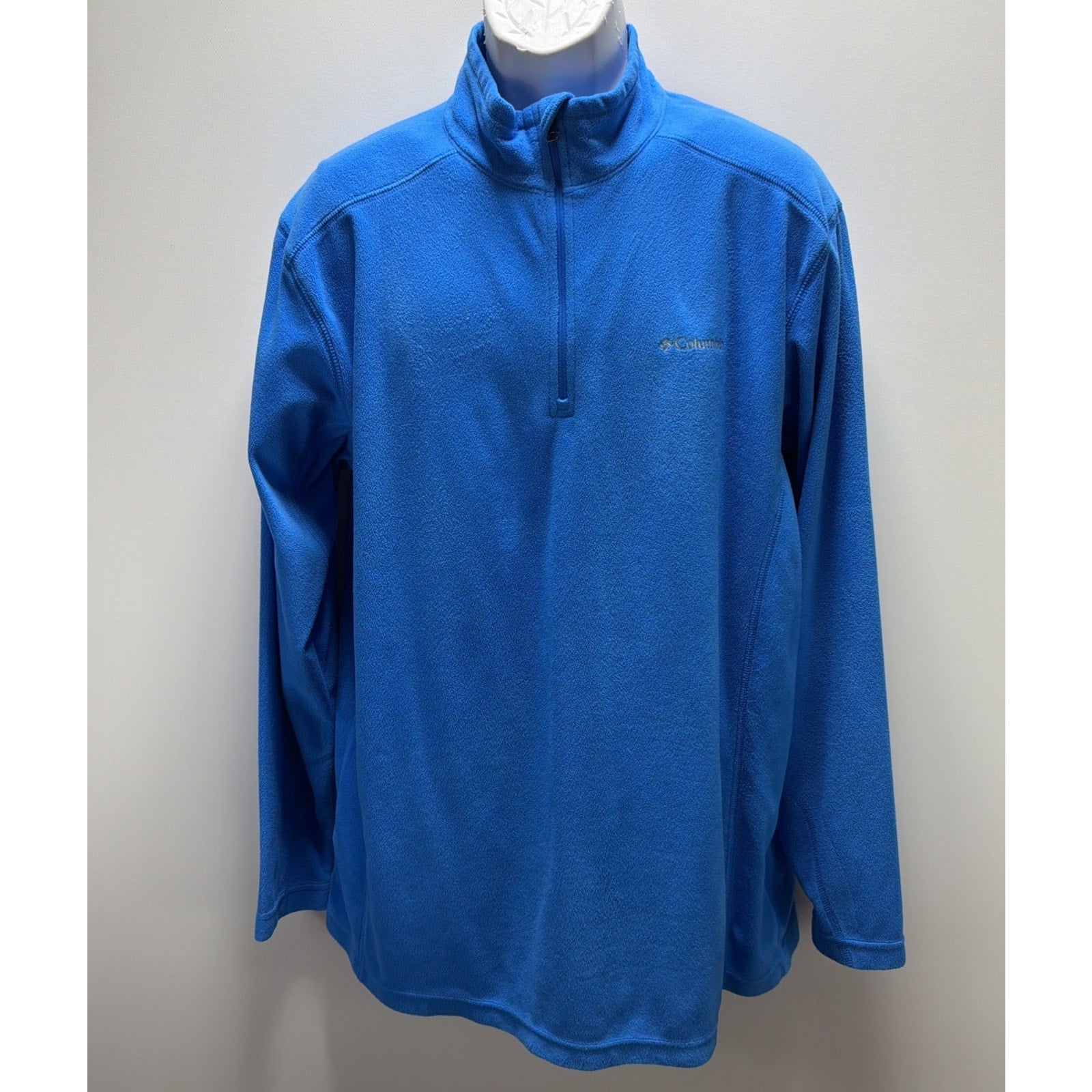 Columbia Sportswear Men’s XL Blue Quarter Zip Fleece Pullover Jacket Lightweight