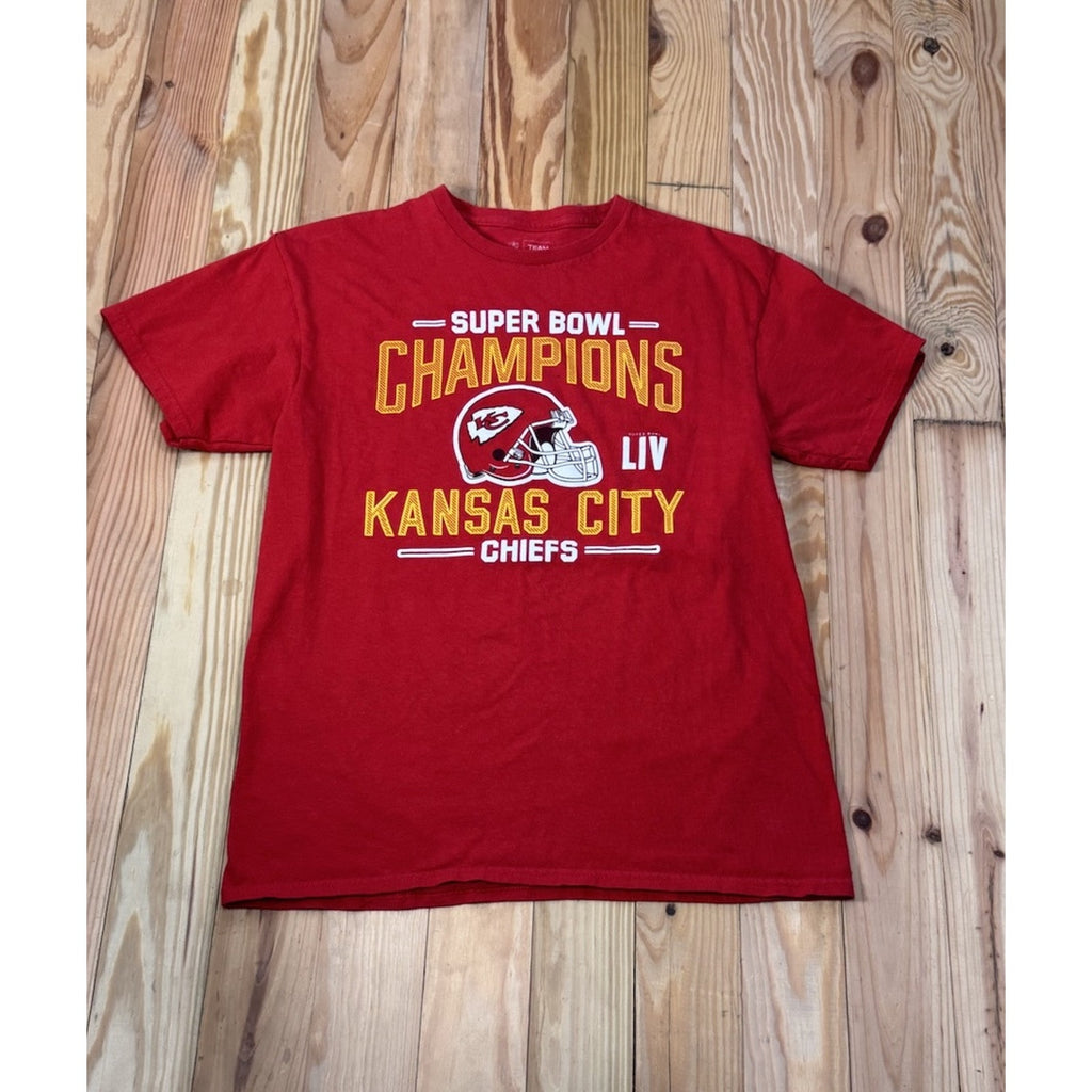 Kansas City Chiefs Team Apparel Super Bowl Champions LIV Red T-Shirt Size Med