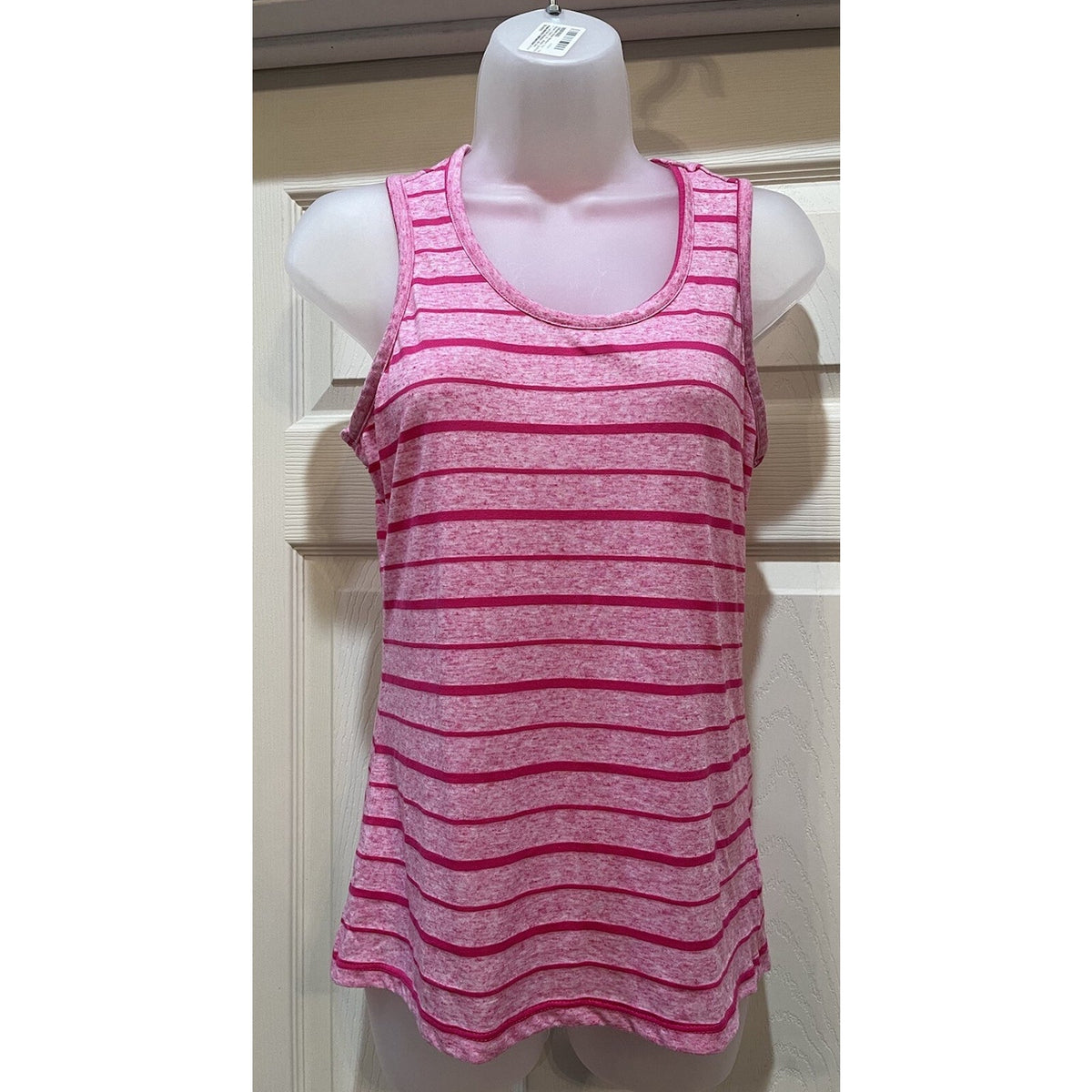 BCG Athletic Women's Tank Top Medium Light Pink Sheer Racerback Lightweight