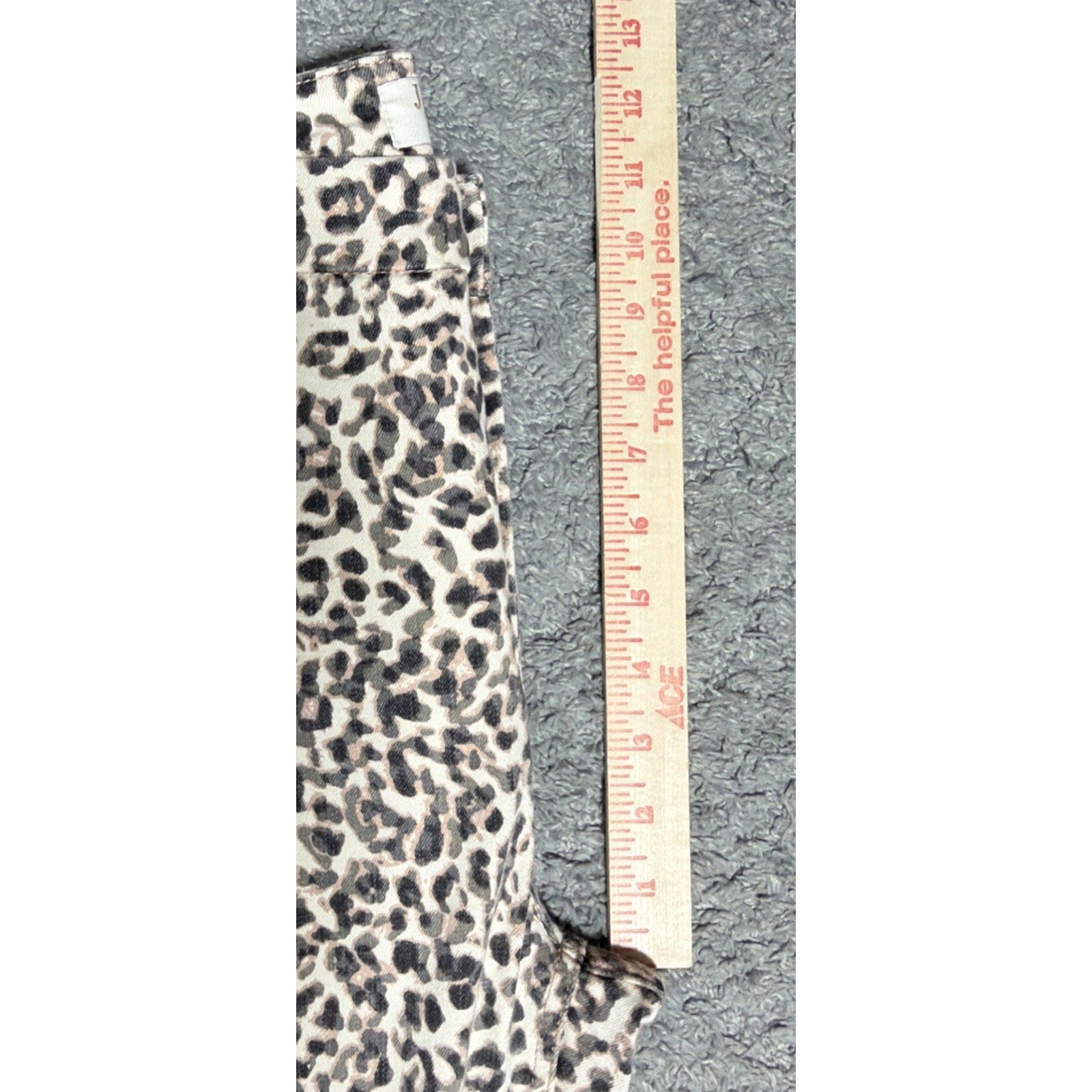 7 For All Mankind Jeans High Rise Ankle Skinny Leopard Print Women 14 Stretch