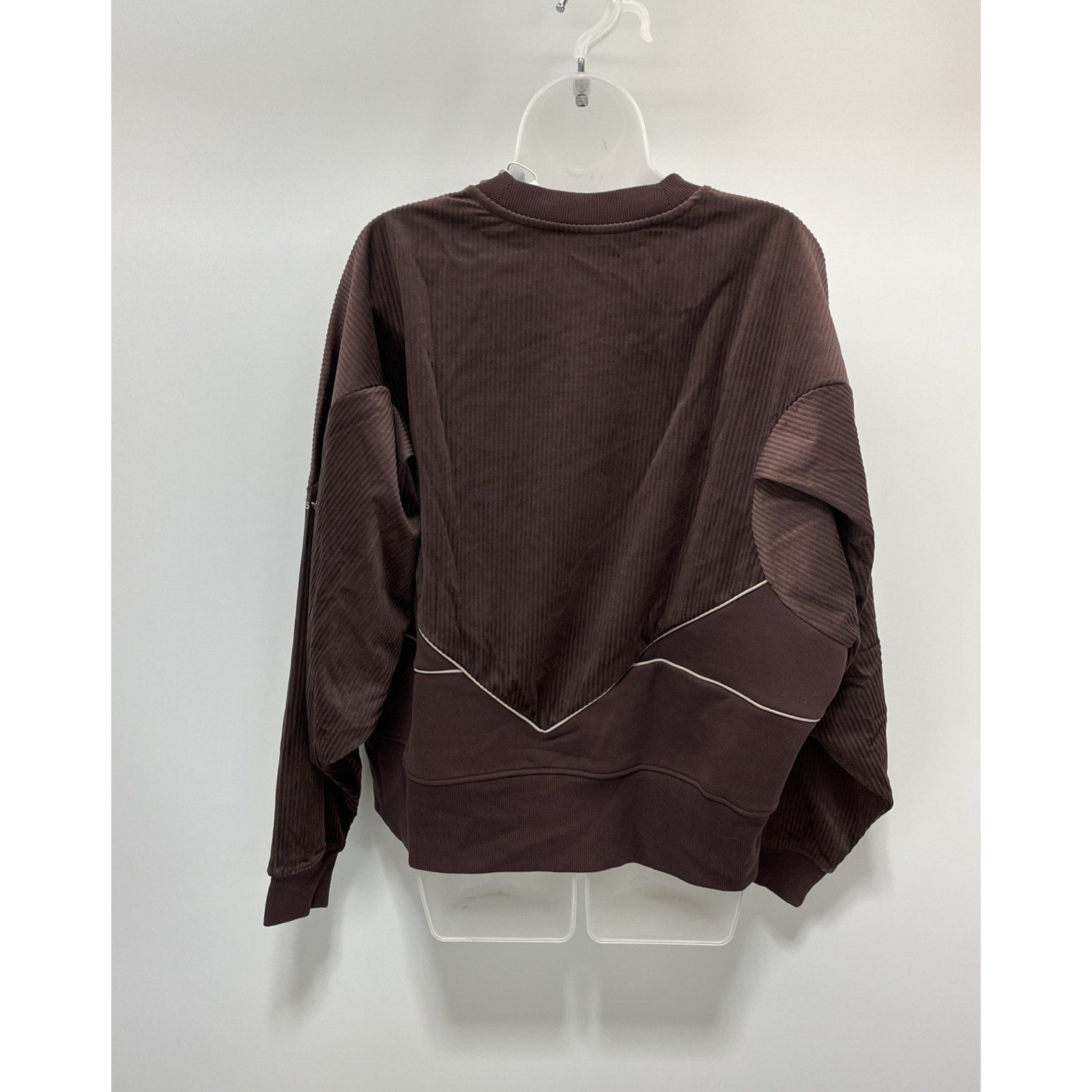 NWT Women’s Adidas BF Corduroy Mixed Material Crop Oversized Sweatshirt Size XL