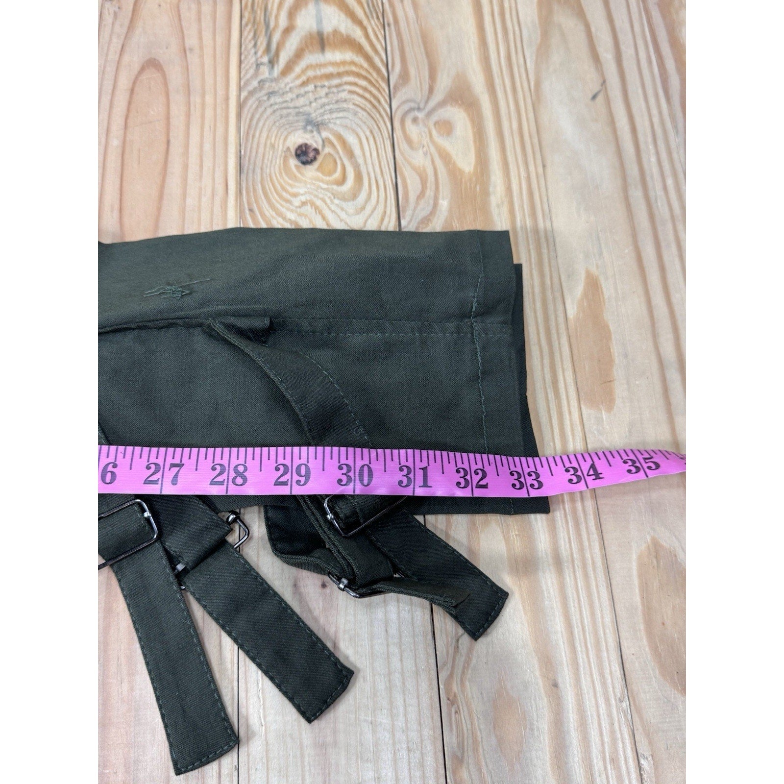Fierce 605 Buckle Side Skinny Pull On Stretch Size Medium Long Army Green Boho