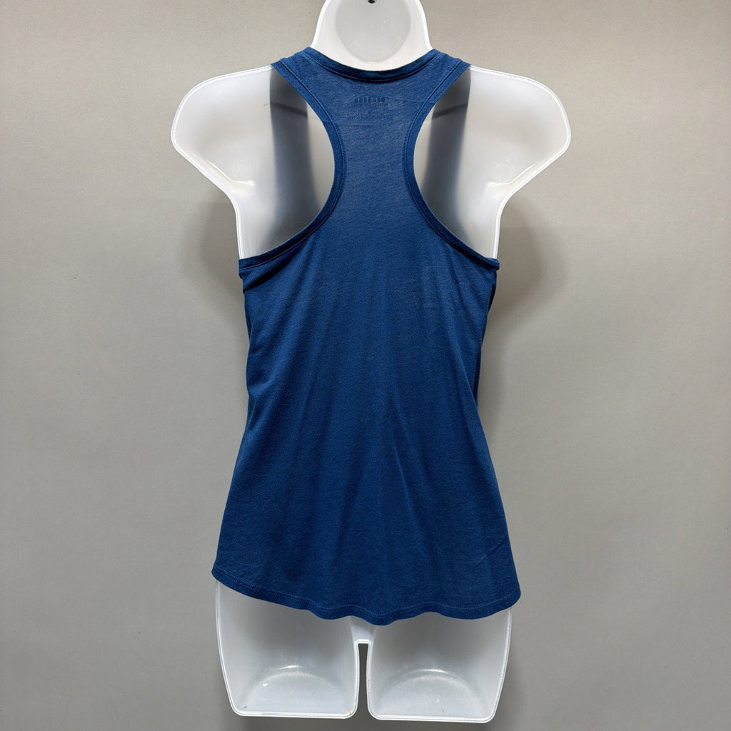 EXPRESS Dreamweight Cotton Sequin Bling Racerback Tank Top XS Blue