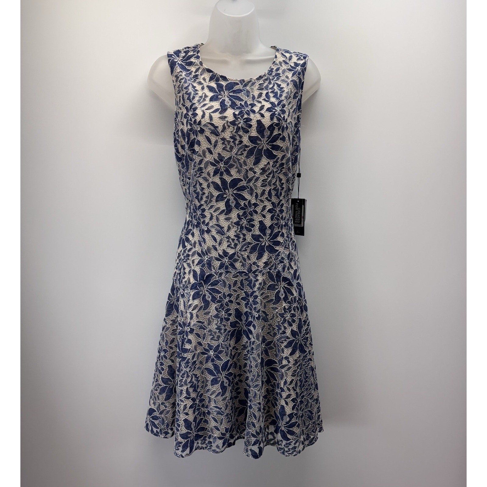 Tommy Hilfiger Blue Lace Fit and Flare Dress Women’s Size 12 New With Tags