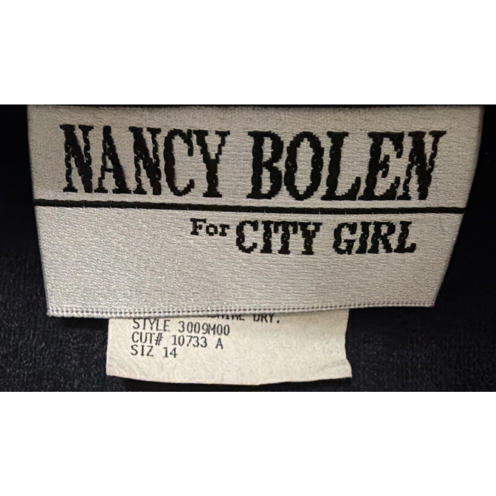 Vintage Nancy Bolen Blazer for City Girl Leather like 90s womens 14 Made USA