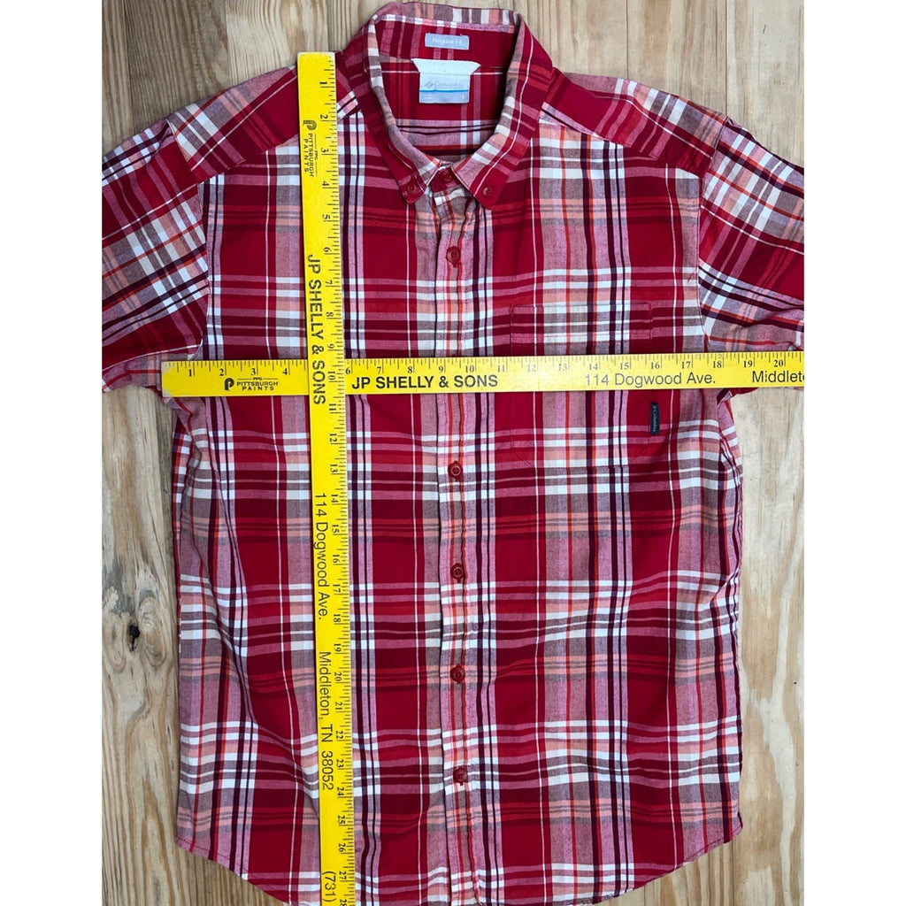 Columbia Rapid Rivers Plaid Shortsleeve Button Shirt Sz S