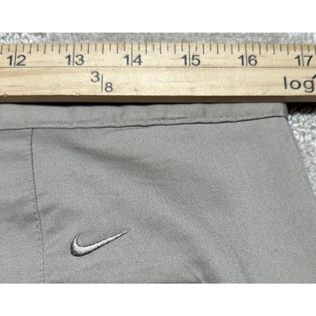 Ole Miss Rebels Nike NCAA Team Shorts Womens 10 Beige Flat Front Chino EUC