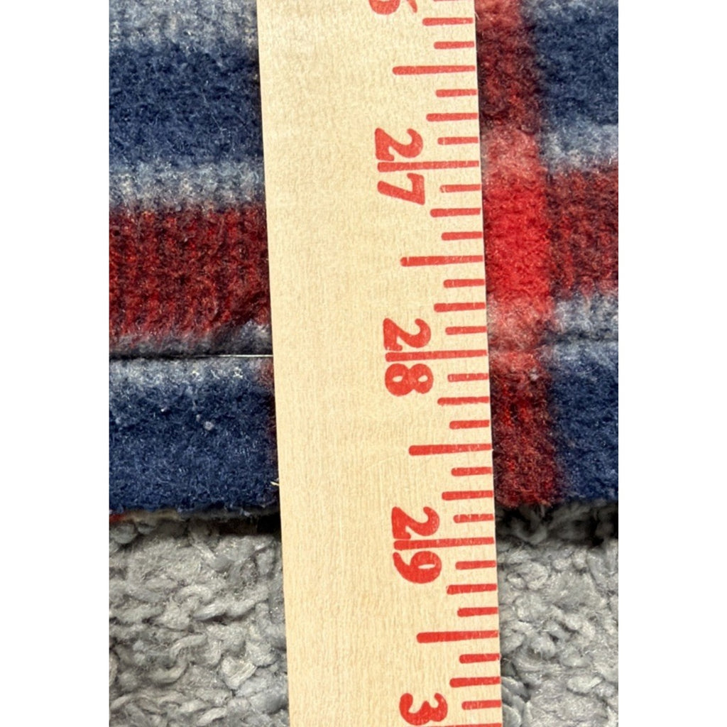 Mens Rugged Point Authentic Red Blue Plaid Fleece Sherpa Full Zip Shacket XL NWT