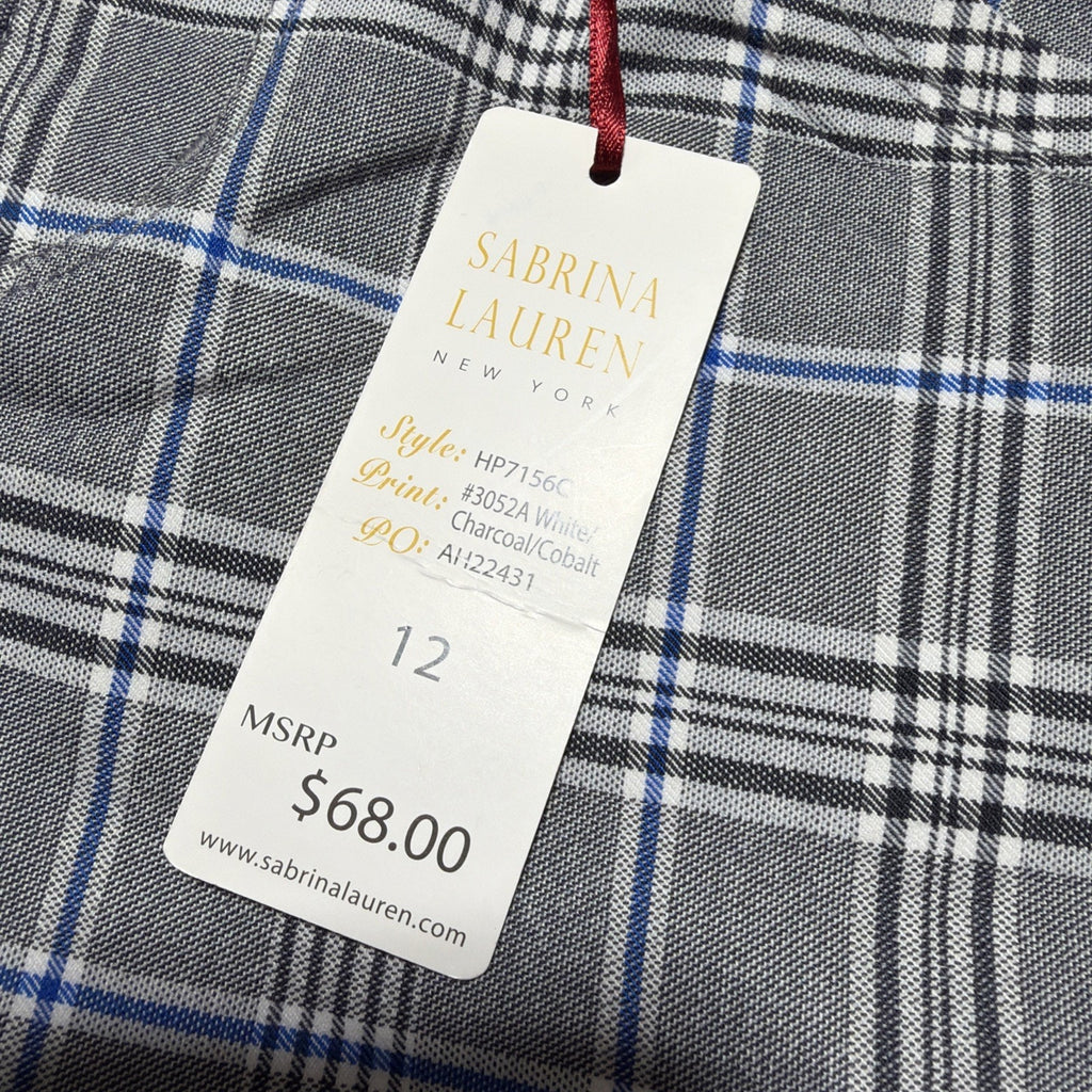Womens Pants Size 12 Plaid Perfect Fit Ultra Soft Cropped Dress Sabrina Lauren