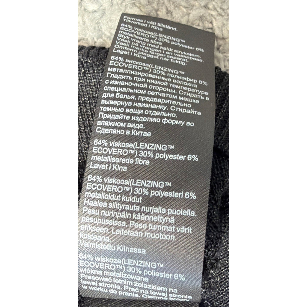 NWT AllSaints Seraph Star Mesh Sweater black Sz M Metallic Open Knit Retail 168