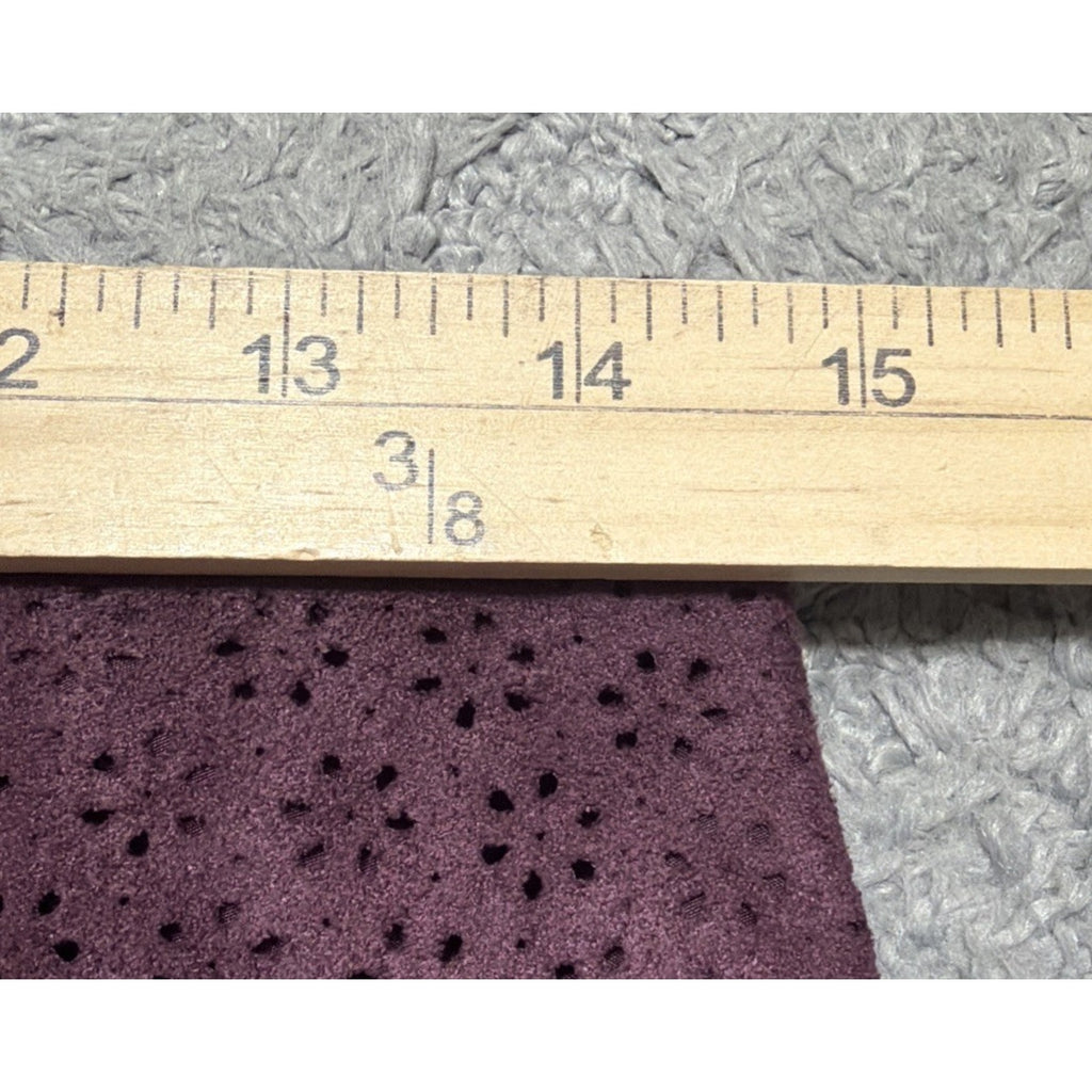 Express Burgundy Wine Purple Red Laser Cut Floral Flare Zip Up Mini Skirt Size 6