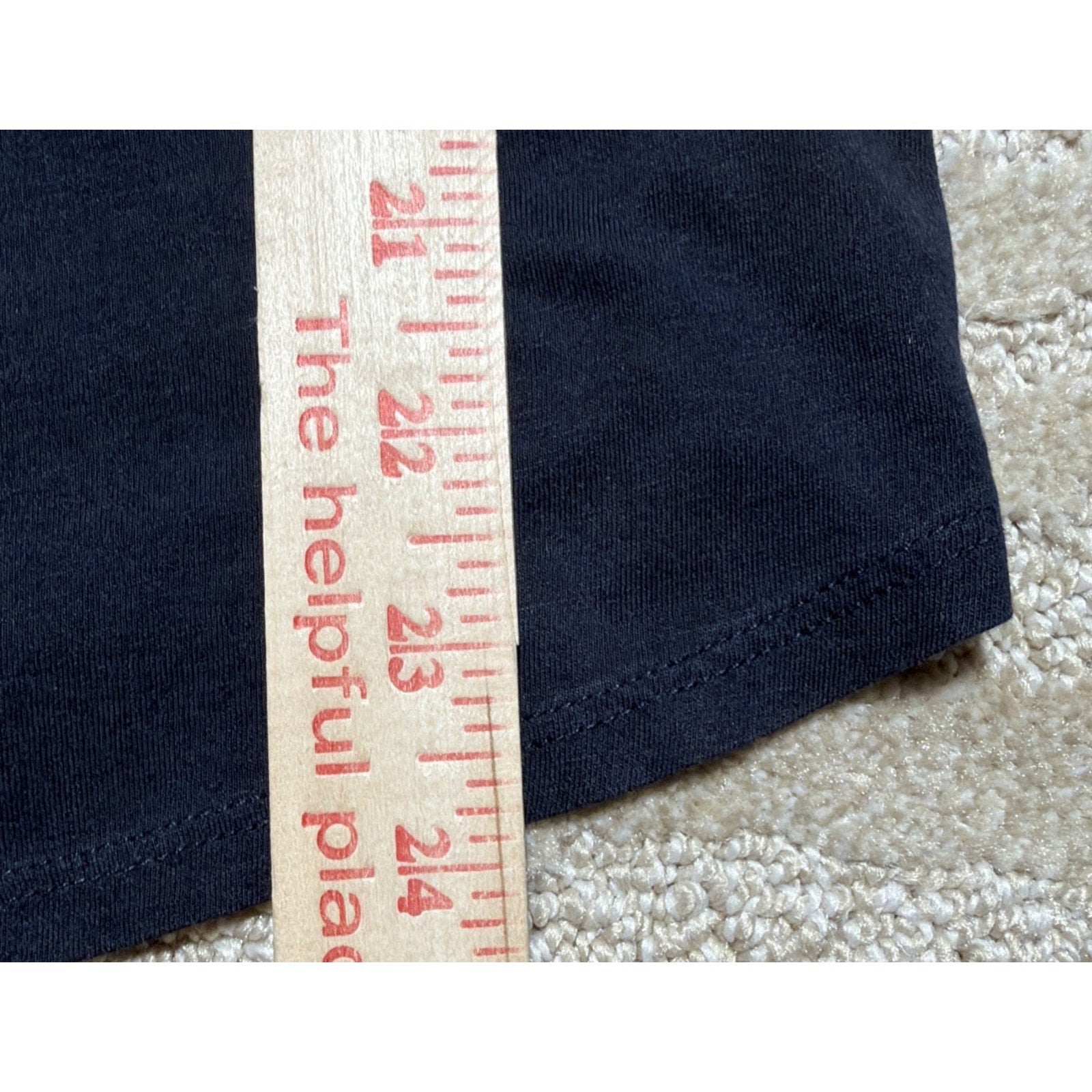 LOFT Navy Blue Flutter Sleeve V Neck 1/4 Button Blouse Size Medium