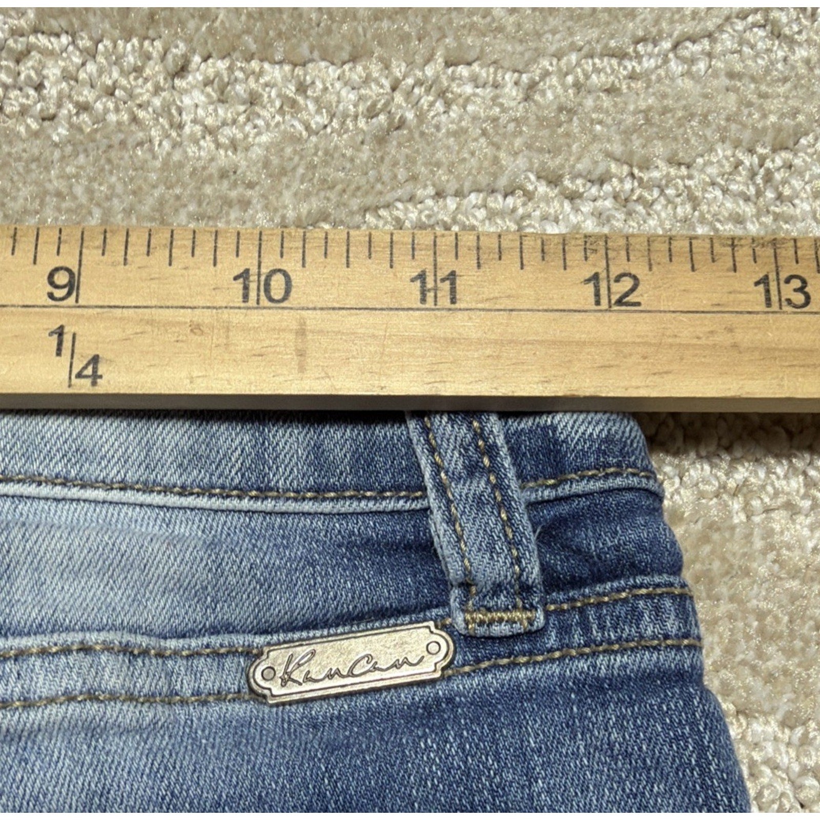 KanCan Jeans Women's 24 Light Wash Blue Stretch Denim Skinny Ankle Distressed