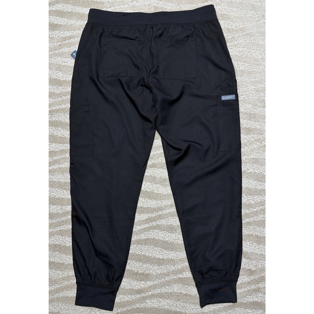Med Couture Insight Cargo Jogger Scrub Pants Mens Size L Black Drawstring NWT