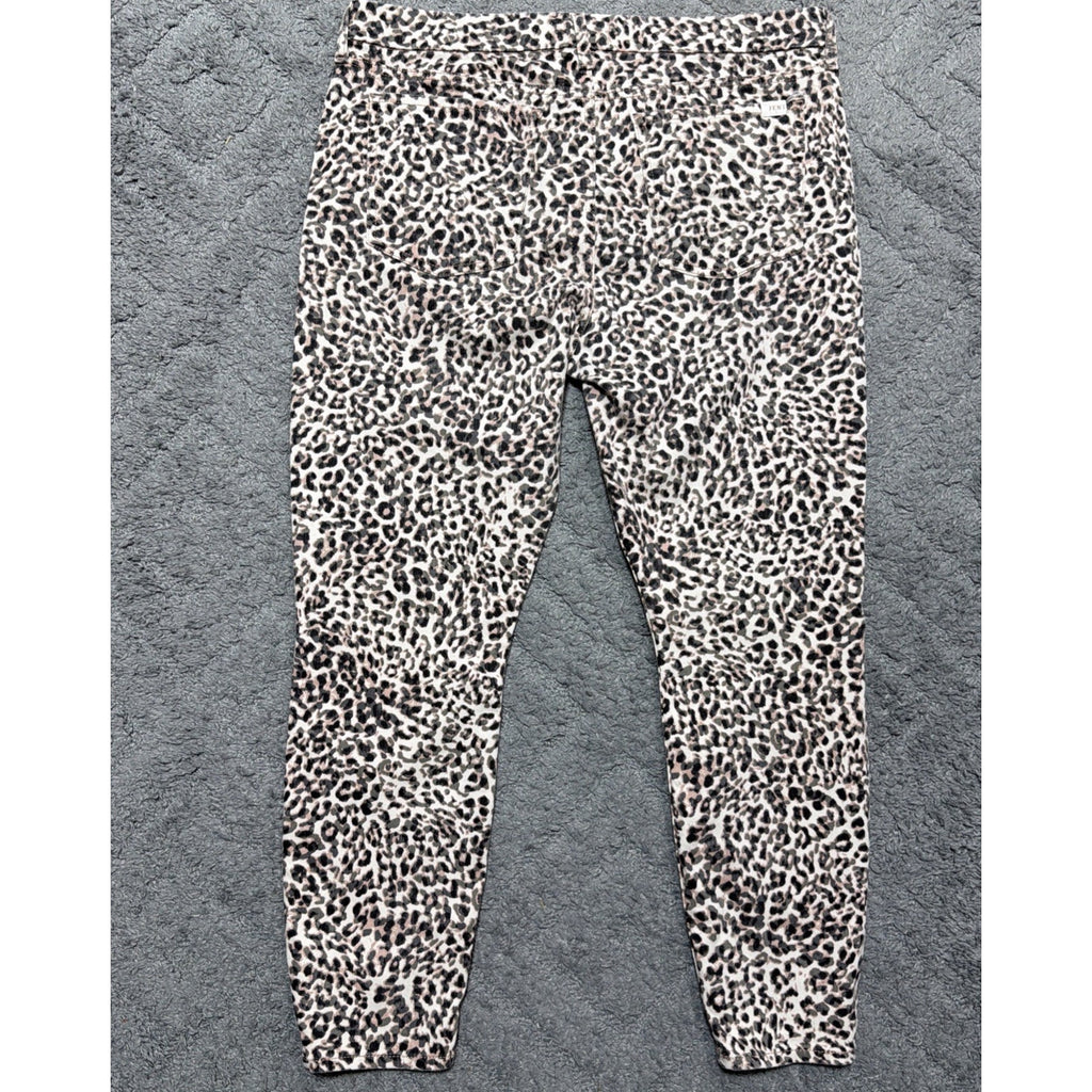 7 For All Mankind Jeans High Rise Ankle Skinny Leopard Print Women 14 Stretch