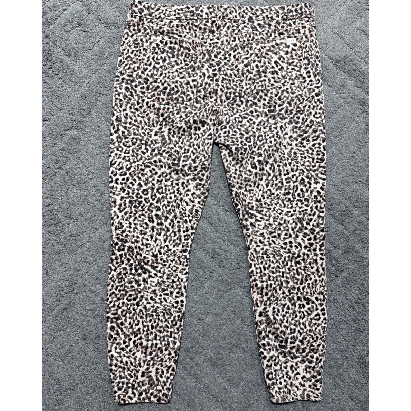 7 For All Mankind Jeans High Rise Ankle Skinny Leopard Print Women 14 Stretch