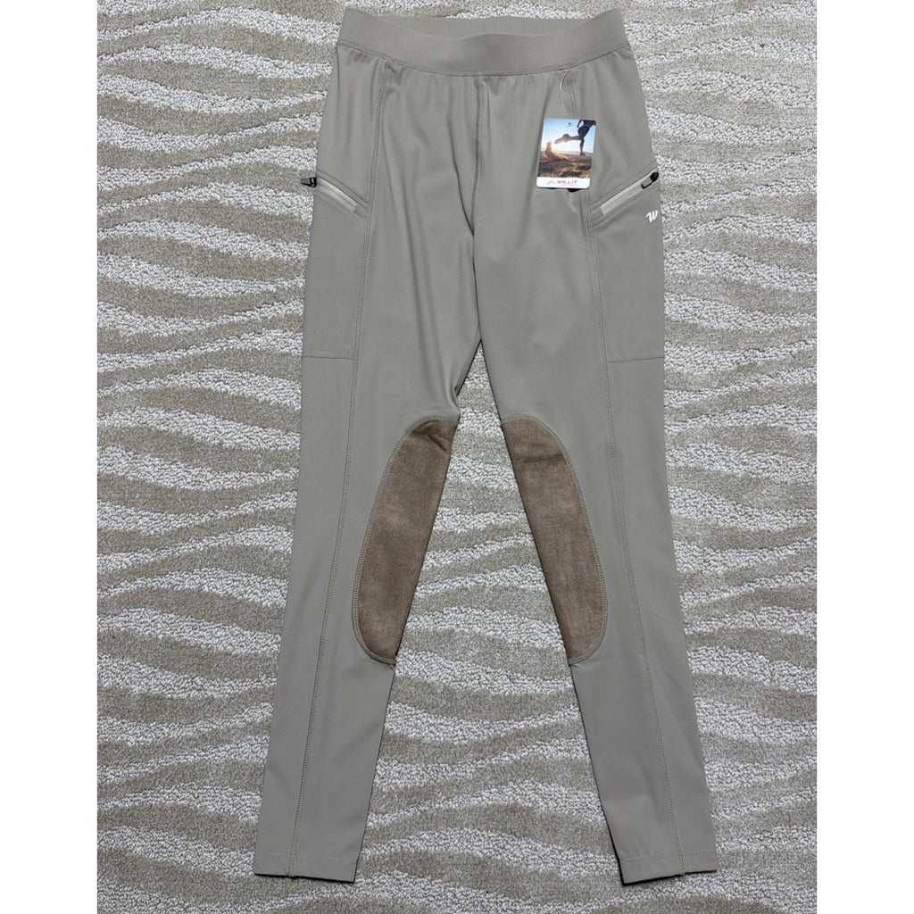 Willit Girls Horse Riding Pants Knee-Patch Equestrian Breeches Biege Size L NWT