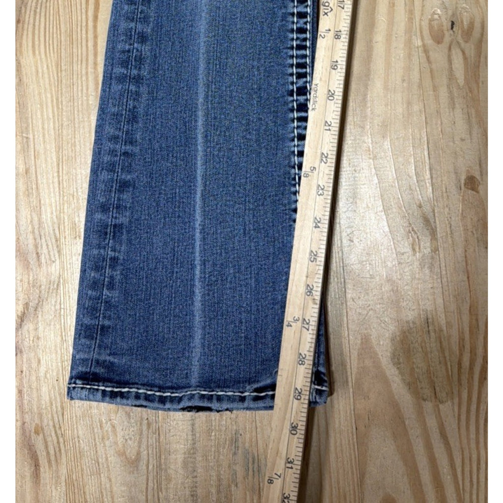 Rock Revival Noelle Bootcut Women's Denim Distressed Jeans Size 28x29