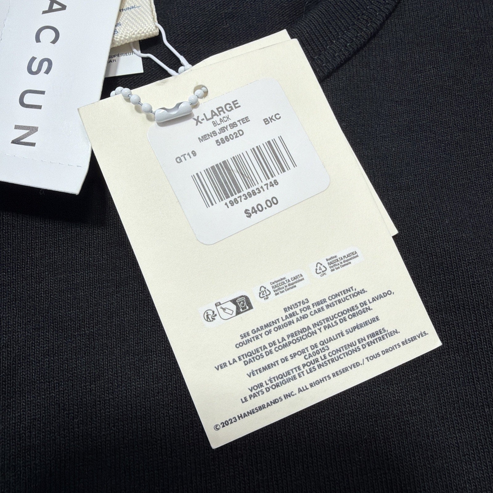 Champion Pacsun Rose Heritage Heavyweight Embroidered T-Shirt Men's XL Black NWT