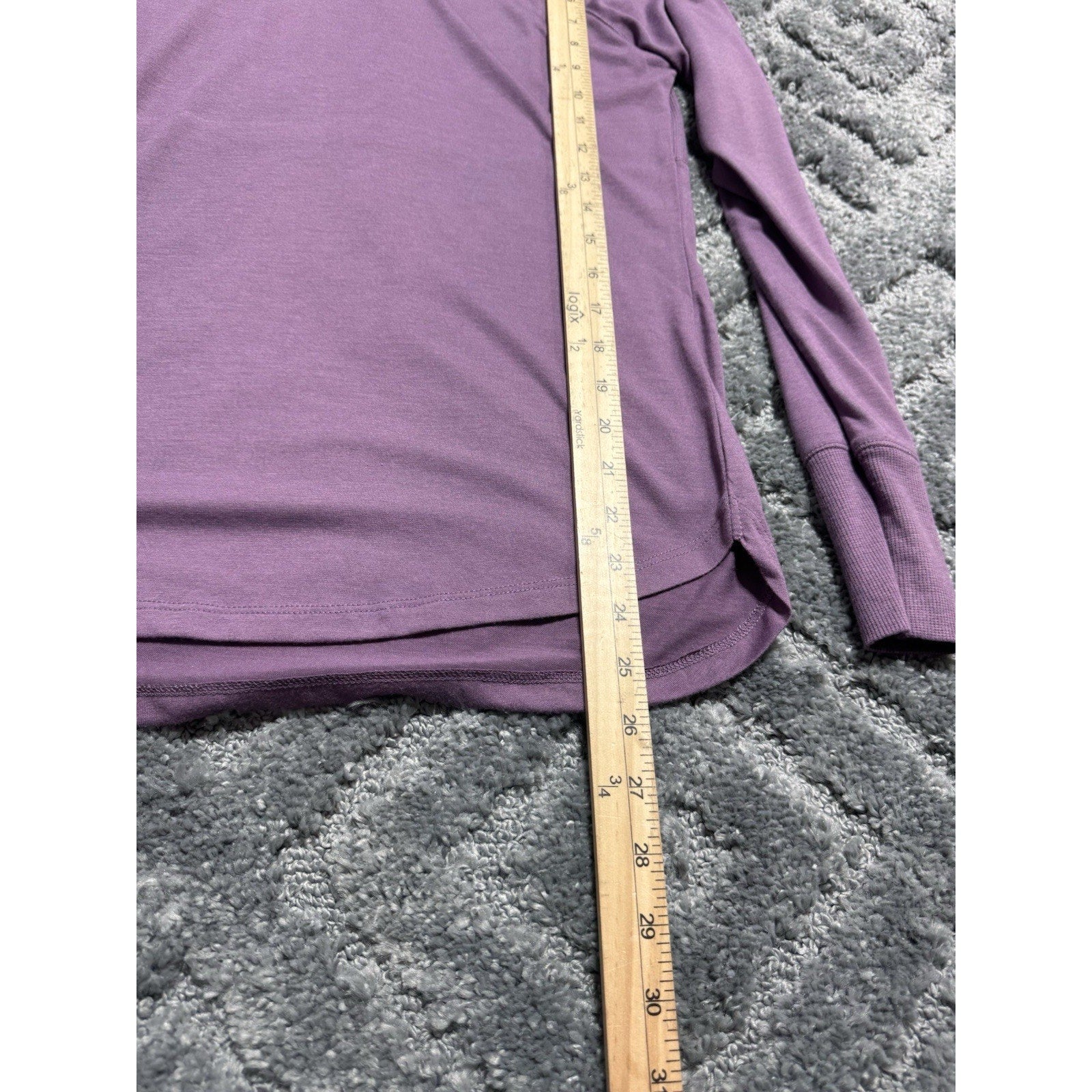 RBX Active Purple Raglan Sleeve Pullover Peek Crew Neck Size M Athleisure
