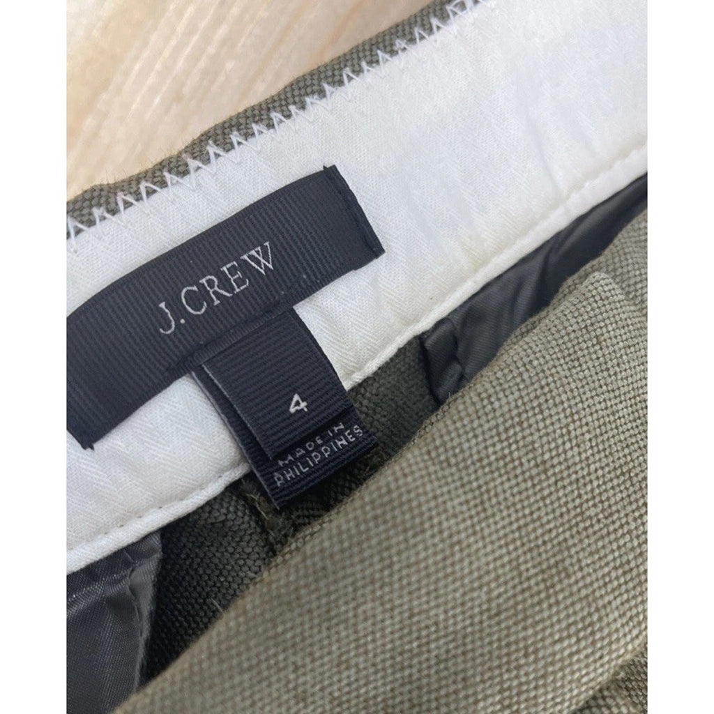 J Crew Pants Womens 4 Ryder Fit Skinny Career Classic Stretch Olive Green