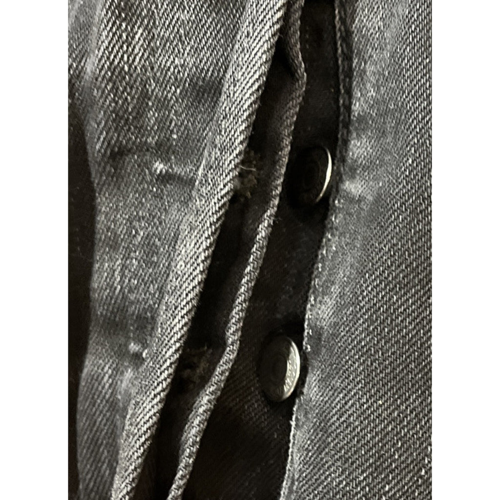 Men’s Levi’s 501 Black Button Fly Straight Leg Denim Jeans 38x32