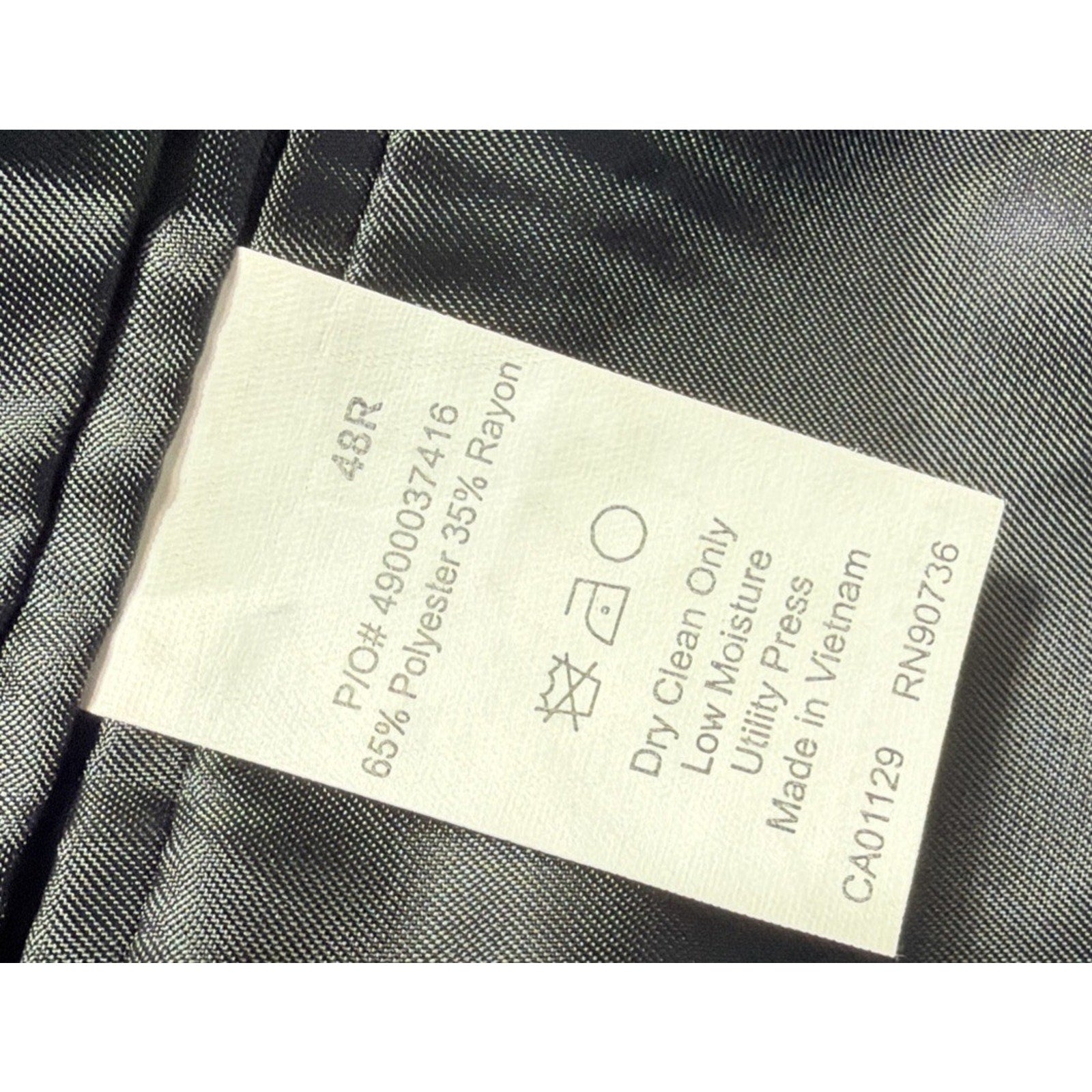 New! Calvin Klein Dark Gray Skinny Fit Stripe Suit JACKET Size 48R